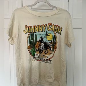Free People Day Dreamer Johnny Cash T-shirt - size Medium